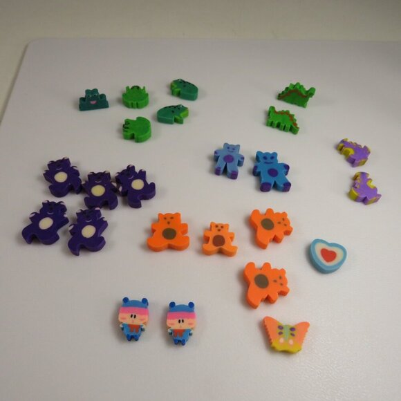 Easter Egg Filler: Small Erasers (24 items) Bears, Frogs etc. - Picture 2 of 8